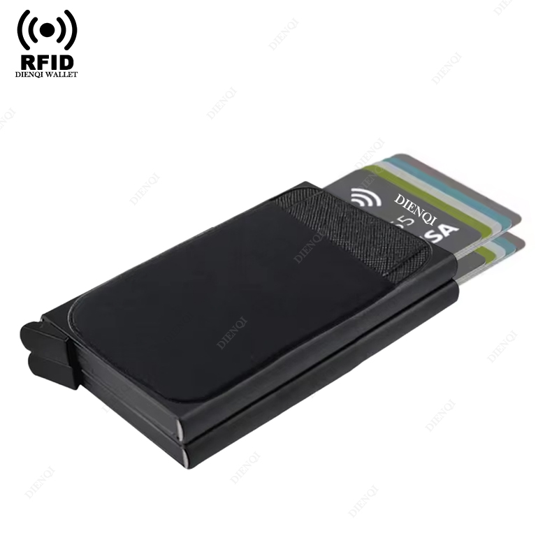 Index Card Holder - Automatic Pop Up Wallet Aluminum Double