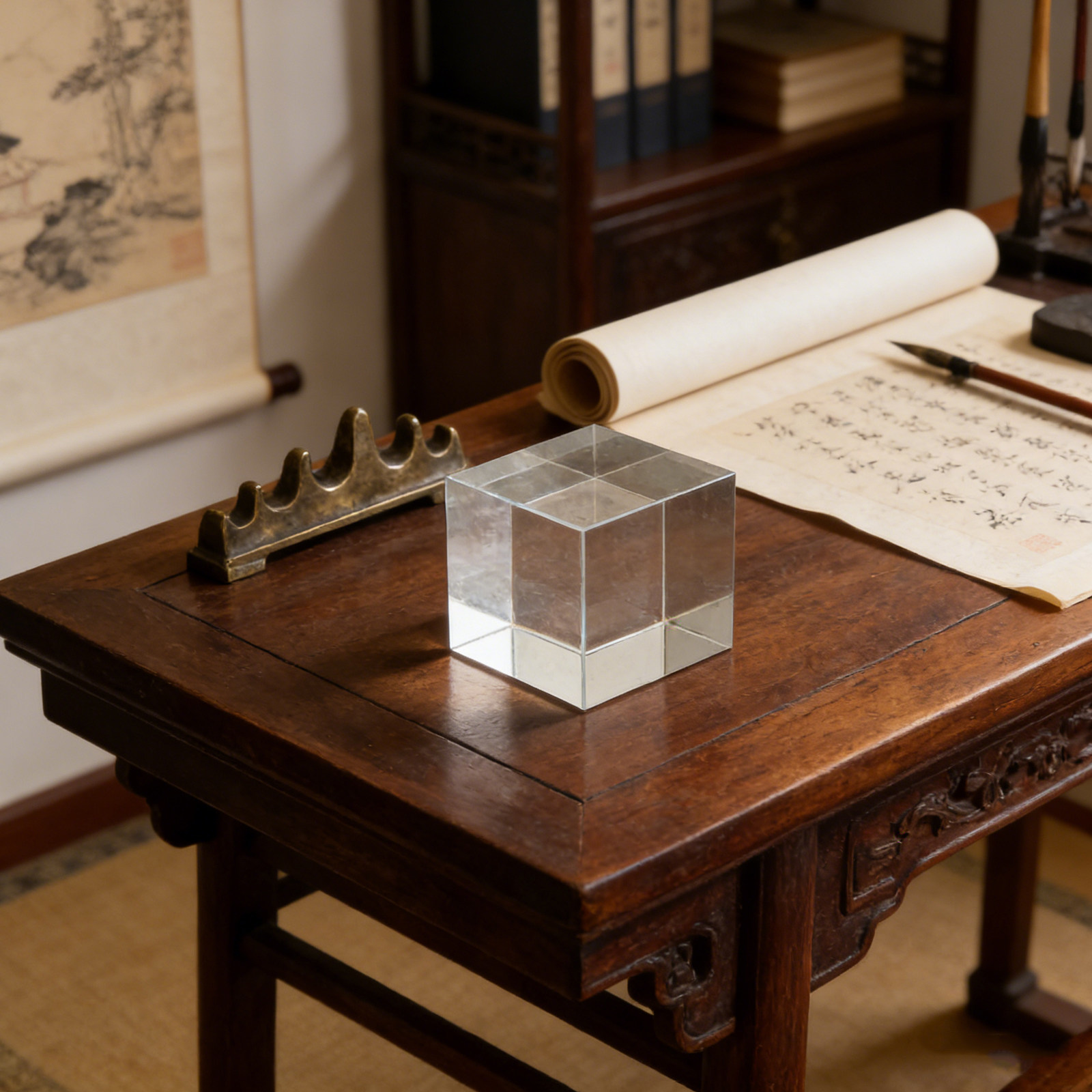 Square Crystal Paperweight Hea - Book Weight Glass review and price